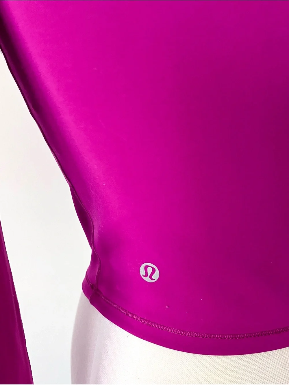 LuluLemon Cropped “Wunder Train” Long Sleeve Top, XS-Small, Ripened Raspberry